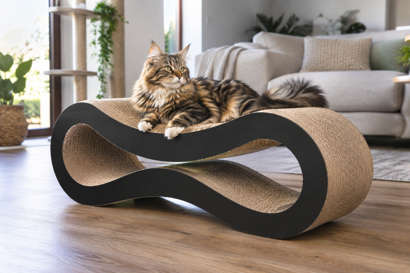 CAT RACER L Design-Kratzmöbel mit großer Kratz- und Liegefläche